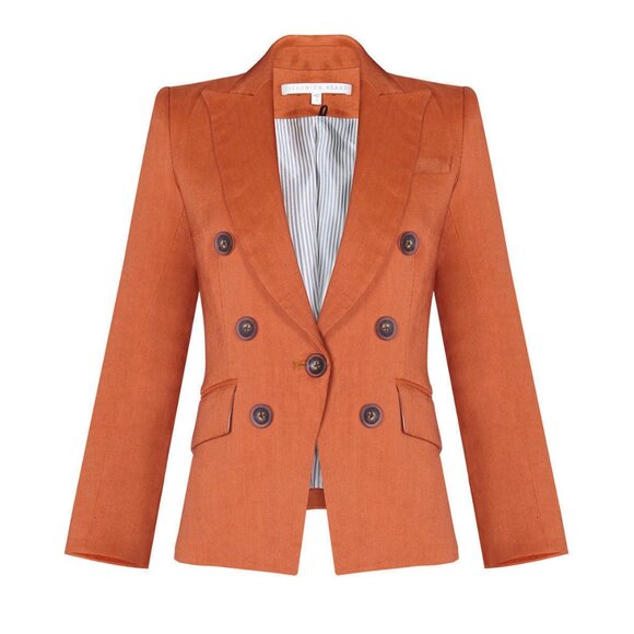 Veronica Beard "Diego" Dickey Blazer in Terracotta, size 4 - Picture 3 of 11
